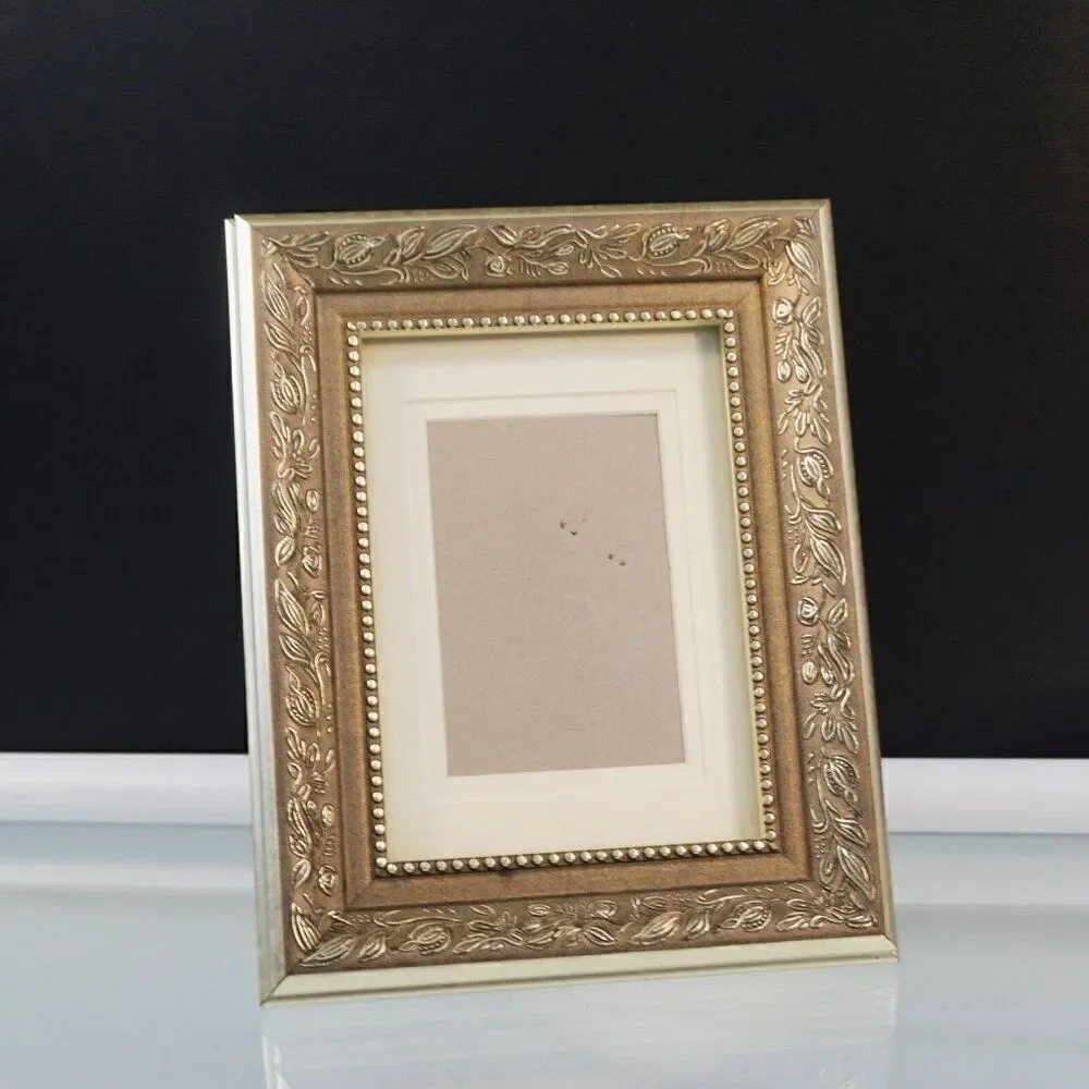 Ornate Picture Frame With Glass Silver Floral Wilton Industries